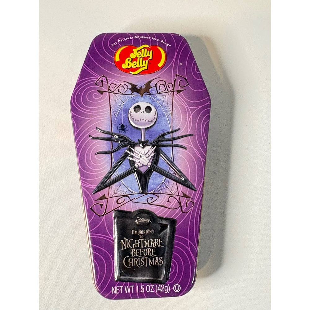 Disney Nightmare Before Christmas Jelly Belly Coffin Tin Jack Skellington 20th